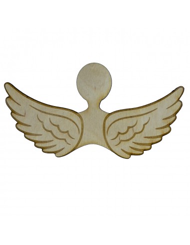 Anjelské krídla - Gravírované s hlavou